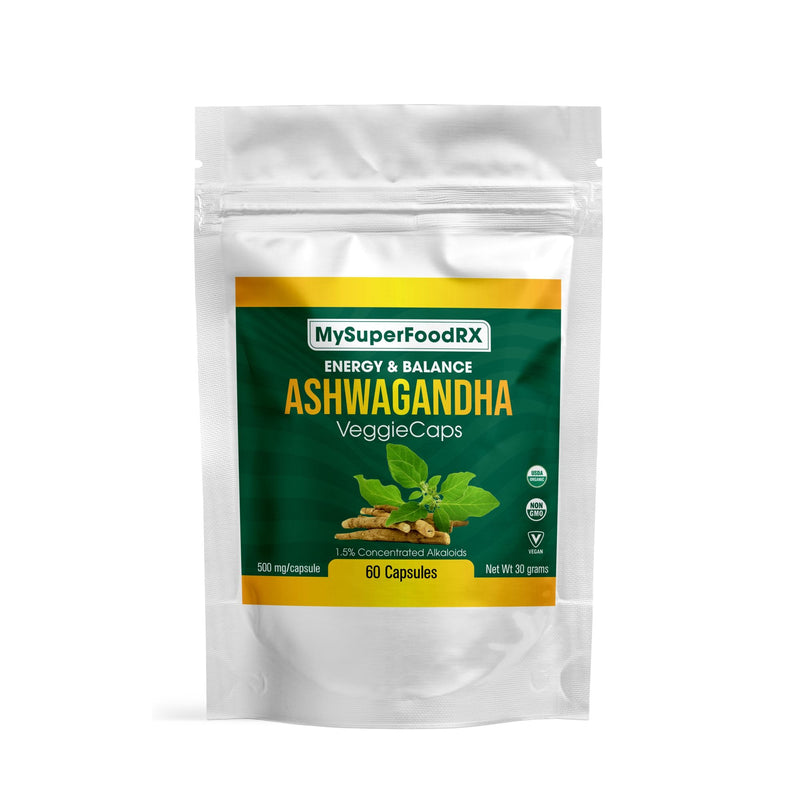 Energy & Balance Ashwagandha 60 Capsules - Mysuperfoodrx