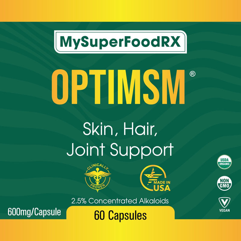 Opti - MSM 60 Capsules for Joint Health and Wrinkle Reduction - Mysuperfoodrx