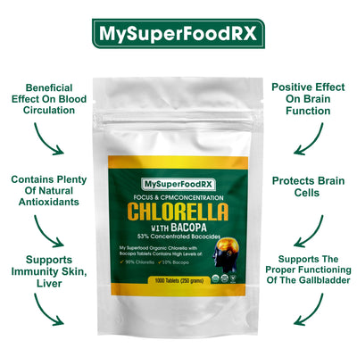90% Chlorella 10% Bacopa Tablets