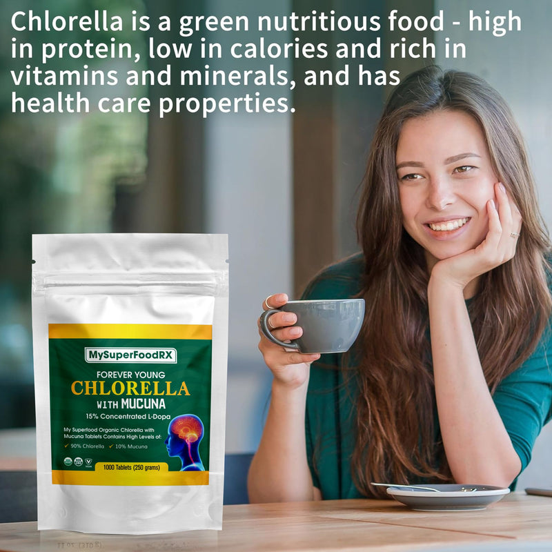 MySuperFoodRX 90% Chlorella 10% Mucuna Tablets