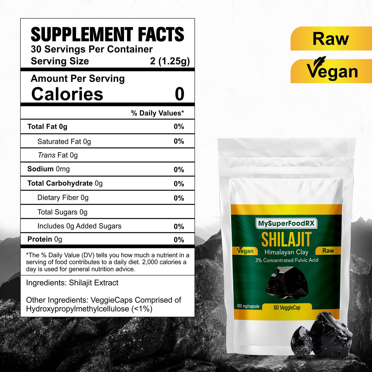 MySuperFoodRX Himalayan Shilajit Capsules