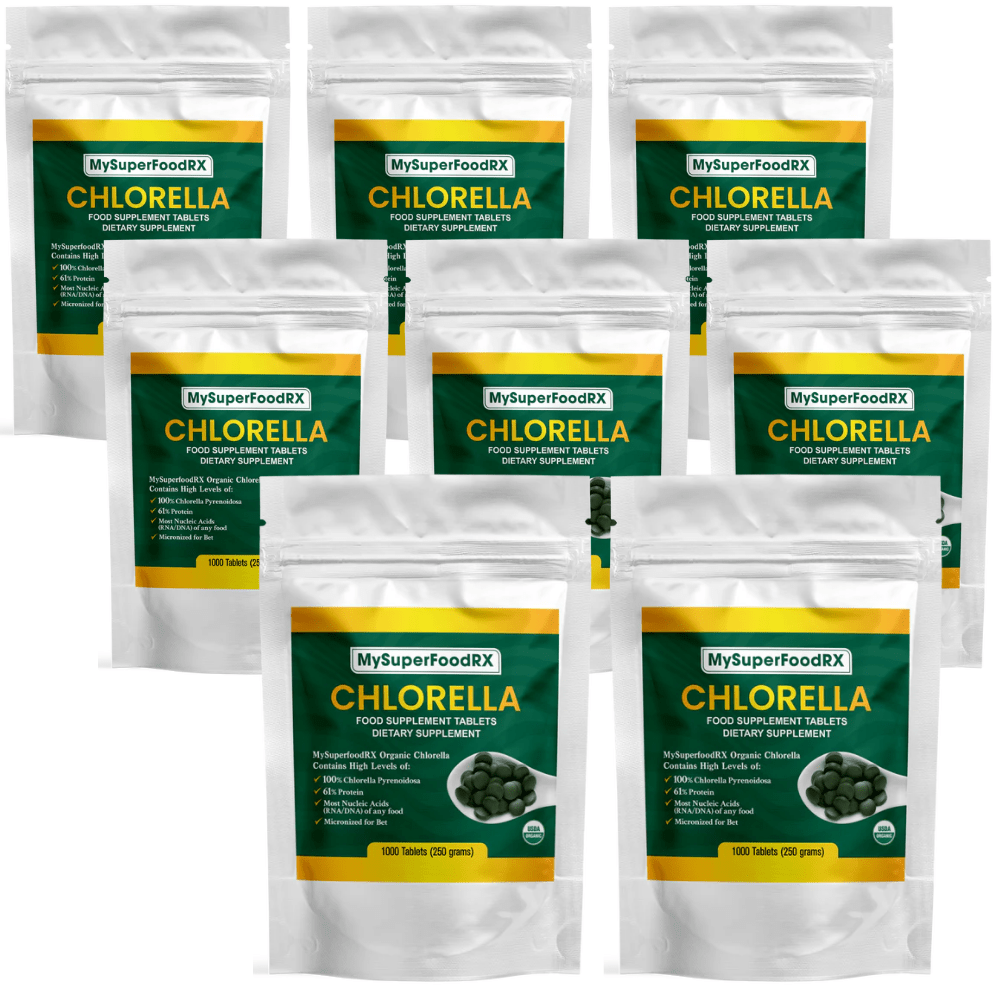 100% Organic Chlorella - 1000 Vegan Tablets - SURVIVAL PACK - Mysuperfoodrx