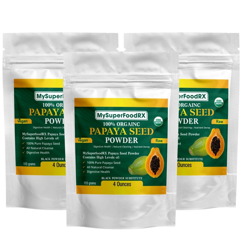 100% Organic Papaya Seed Powder - Antioxidant - Rich, Liver &amp; Kidney Support - Mysuperfoodrx