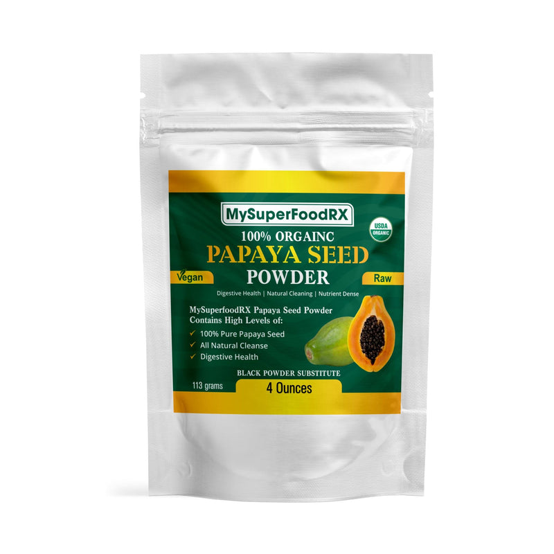 100% Organic Papaya Seed Powder - Antioxidant - Rich, Liver & Kidney Support - Mysuperfoodrx