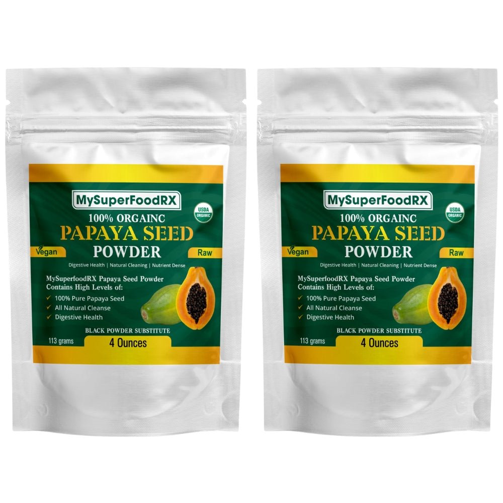 100% Organic Papaya Seed Powder - Antioxidant - Rich, Liver &amp; Kidney Support - Mysuperfoodrx