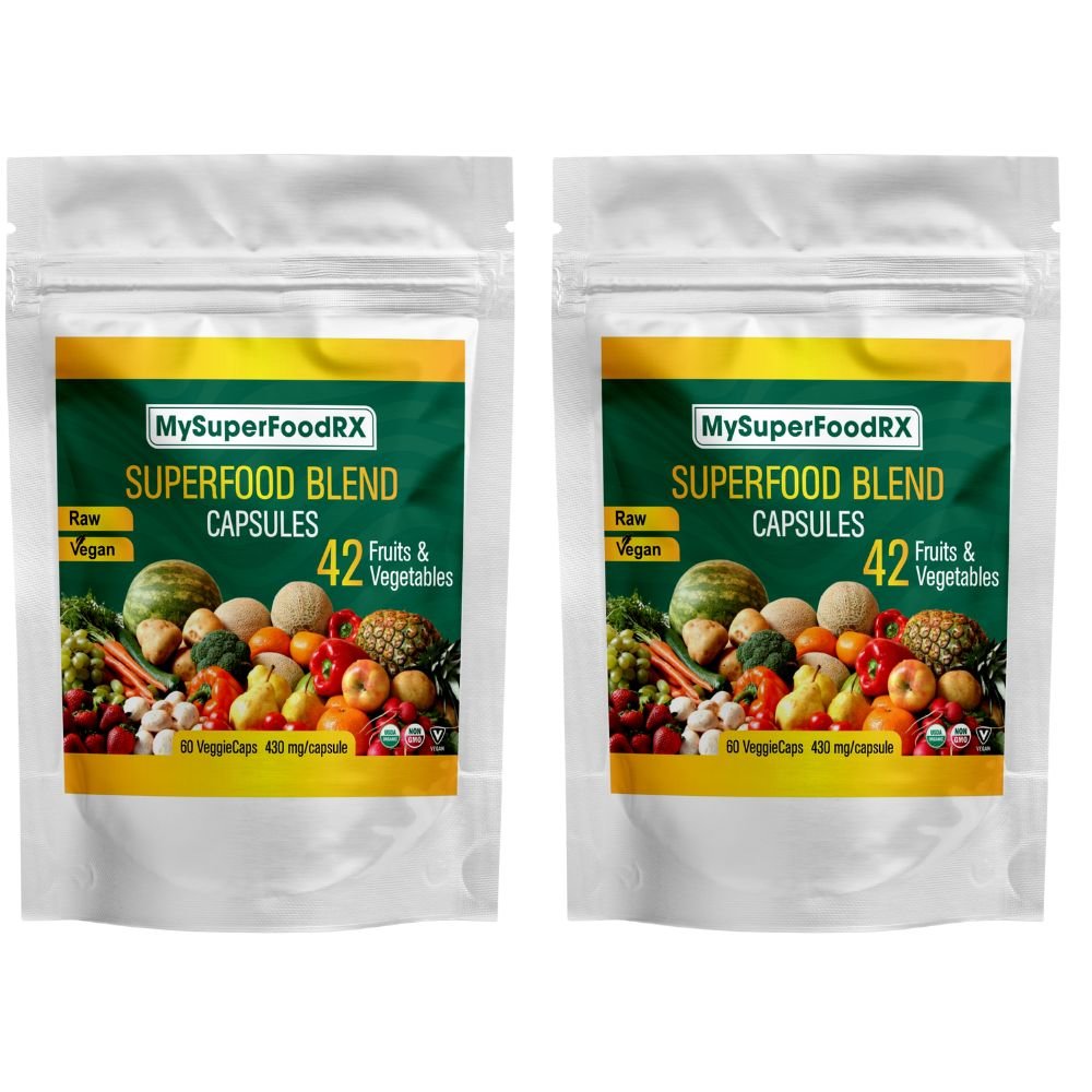 42 Superfood Blend Capsules - 60 Capsules: Fruits &amp; Vegetables Capsules - Mysuperfoodrx
