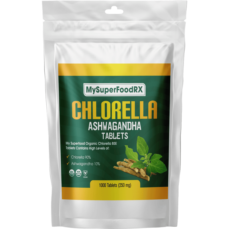 90% Chlorella 10% Ashwagandha Tablets - Mysuperfoodrx