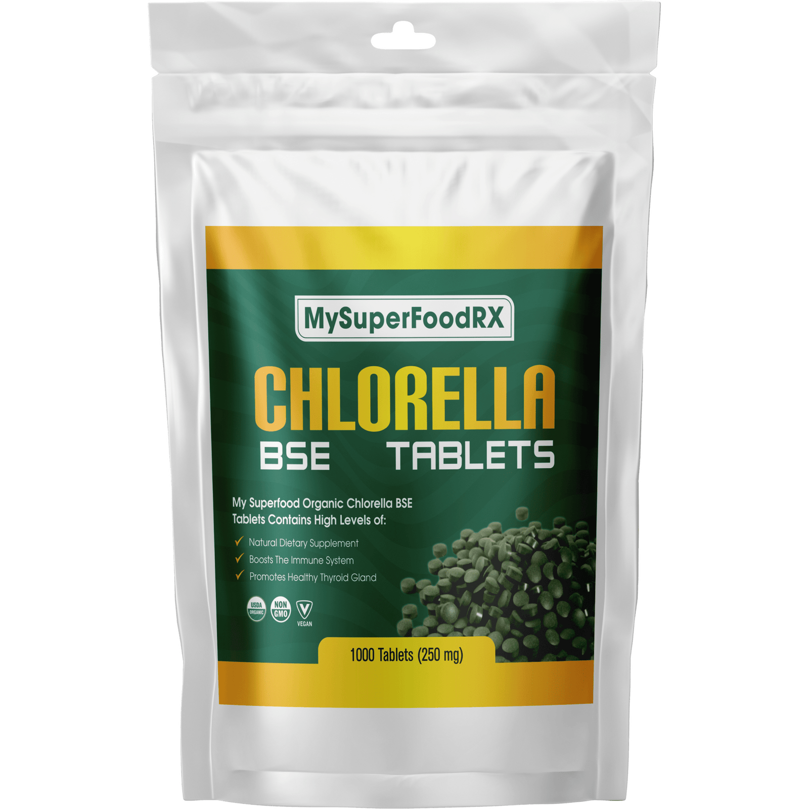 90% Chlorella 10% Brown Seaweed Extract Tablets - Mysuperfoodrx