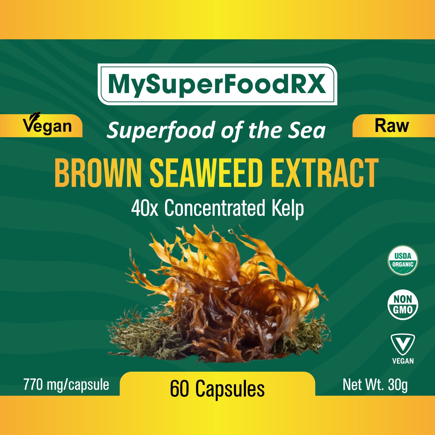 a box of brown seaweed extract