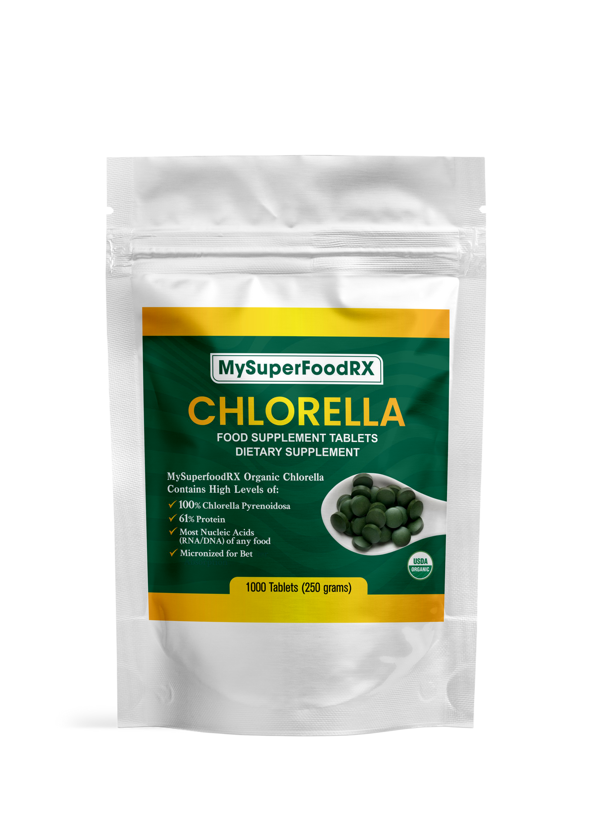 a bag of my superfoodx chlorella