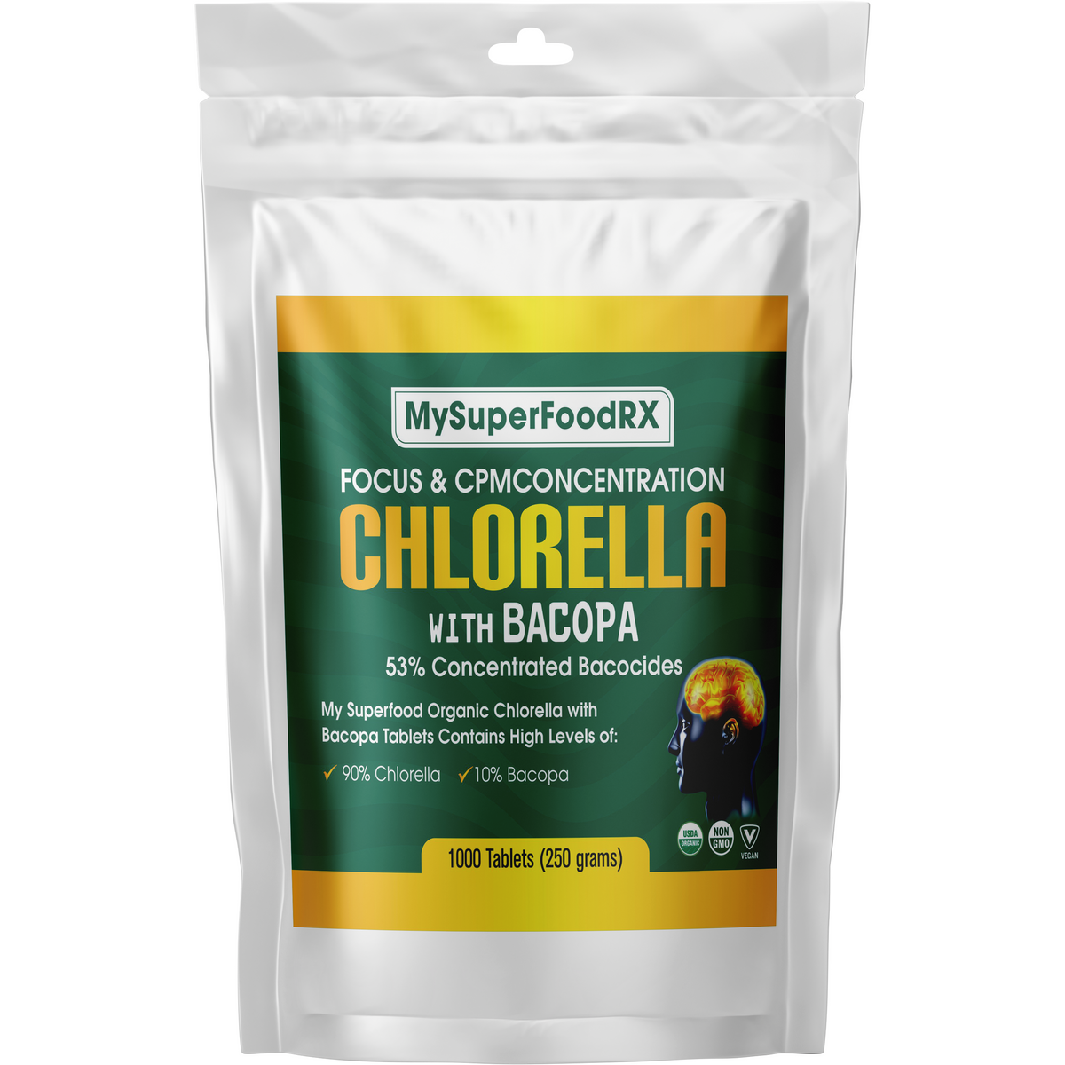 a bag of my superfoodix chlorella with bacopa