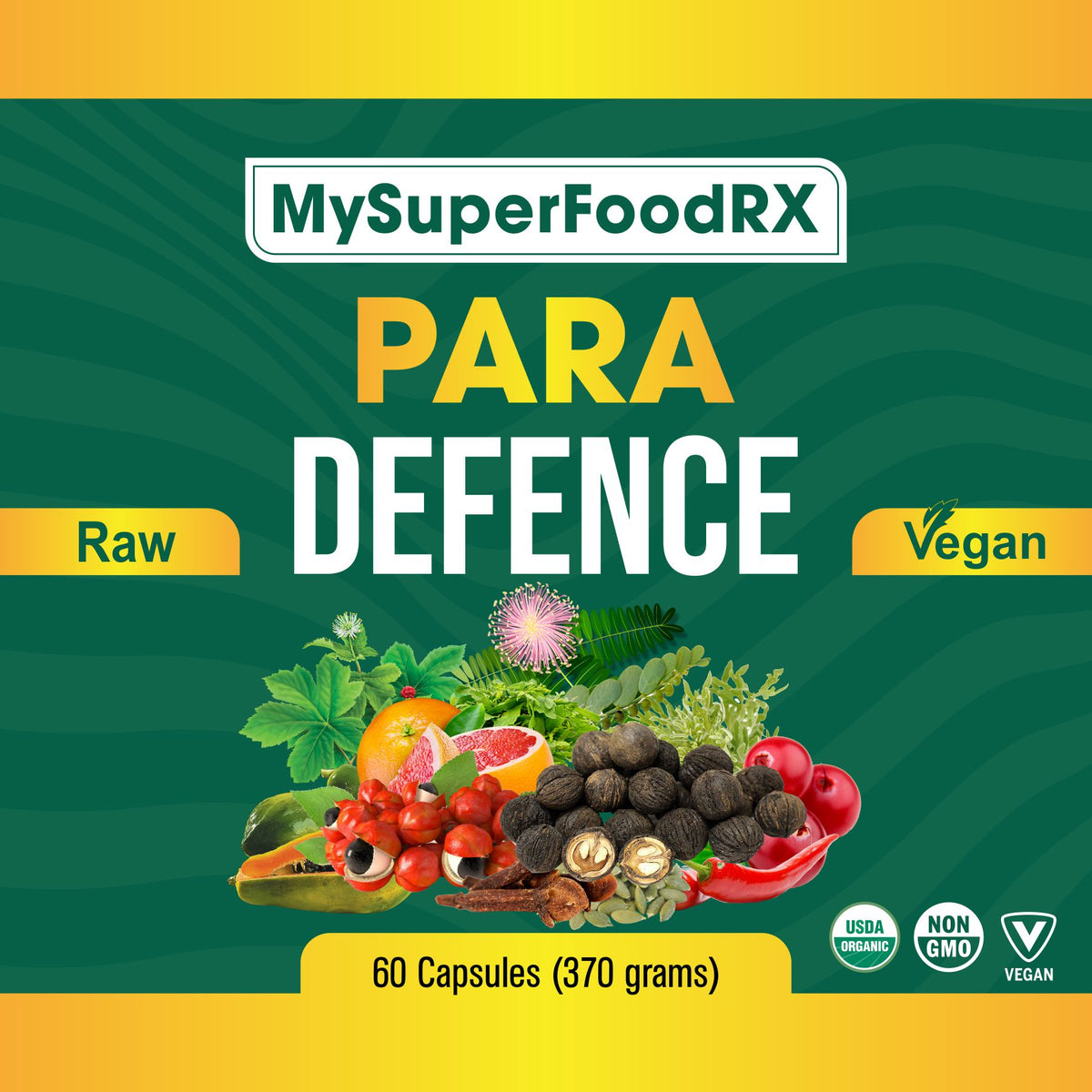 the label for my superfood rx para defence