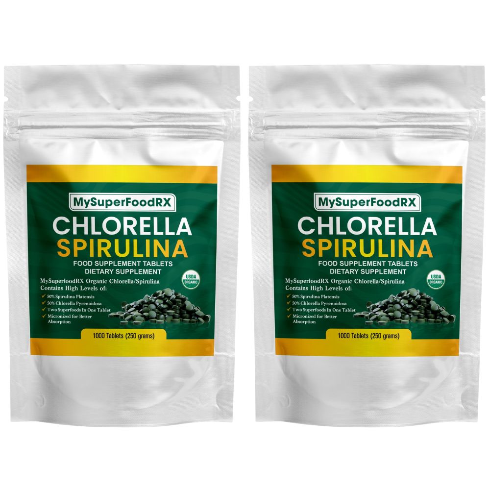 2 bags of my superfoody chlorella spirulina powder