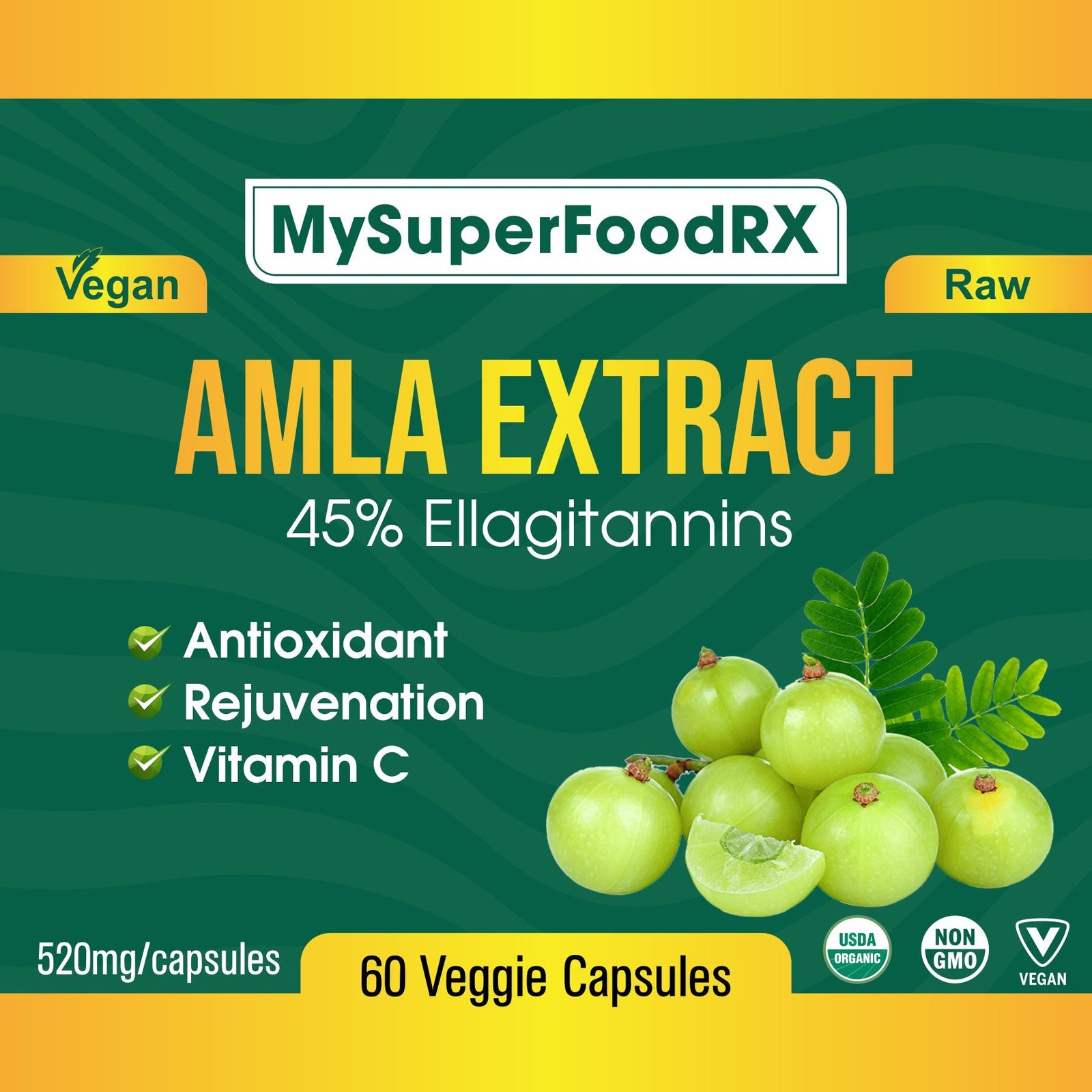 Amla Extract 60 Capsules - Mysuperfoodrx