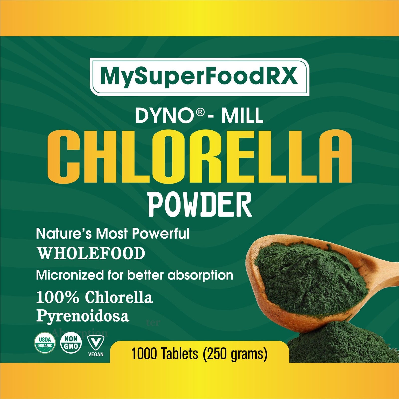 DynoMill 100% Chlorella Powder 250g - Mysuperfoodrx