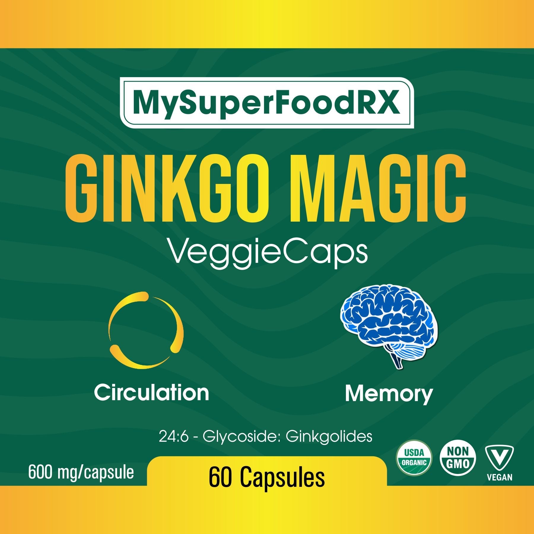Ginkgo Magic Capsules (60 Capsules) - Mysuperfoodrx