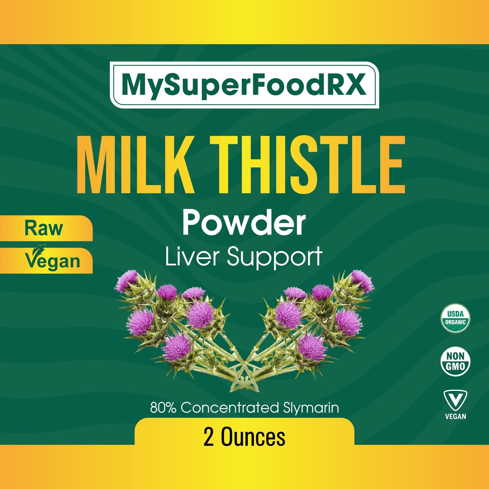 Milk Thistle Extract Powder - Powerful Liver Support & Antioxidant // 2 Oz - Mysuperfoodrx