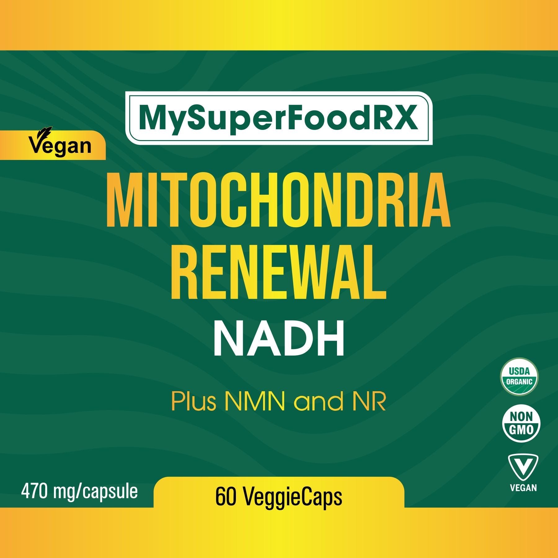 Mitochondria Renewal Nadh (60 Capsules) - Mysuperfoodrx