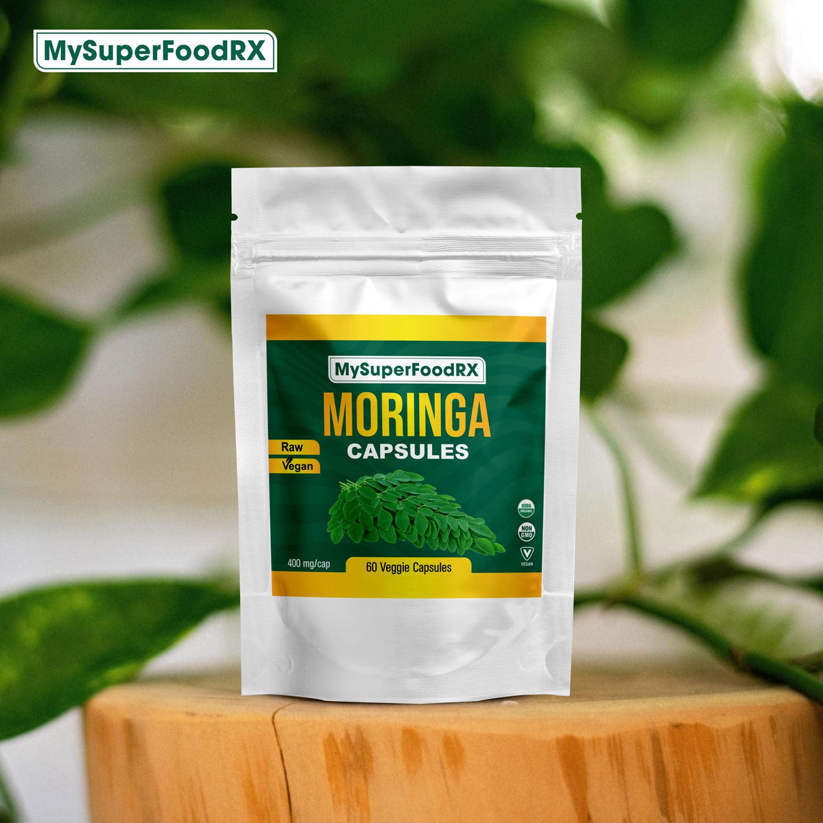 Moringa Capsules - India&#39;s Miracle Tree for Cardiovascular &amp; Eye Health (60 Capsules) - Mysuperfoodrx