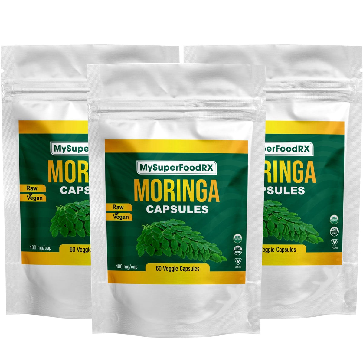 Moringa Capsules - India&#39;s Miracle Tree for Cardiovascular &amp; Eye Health (60 Capsules) - Mysuperfoodrx