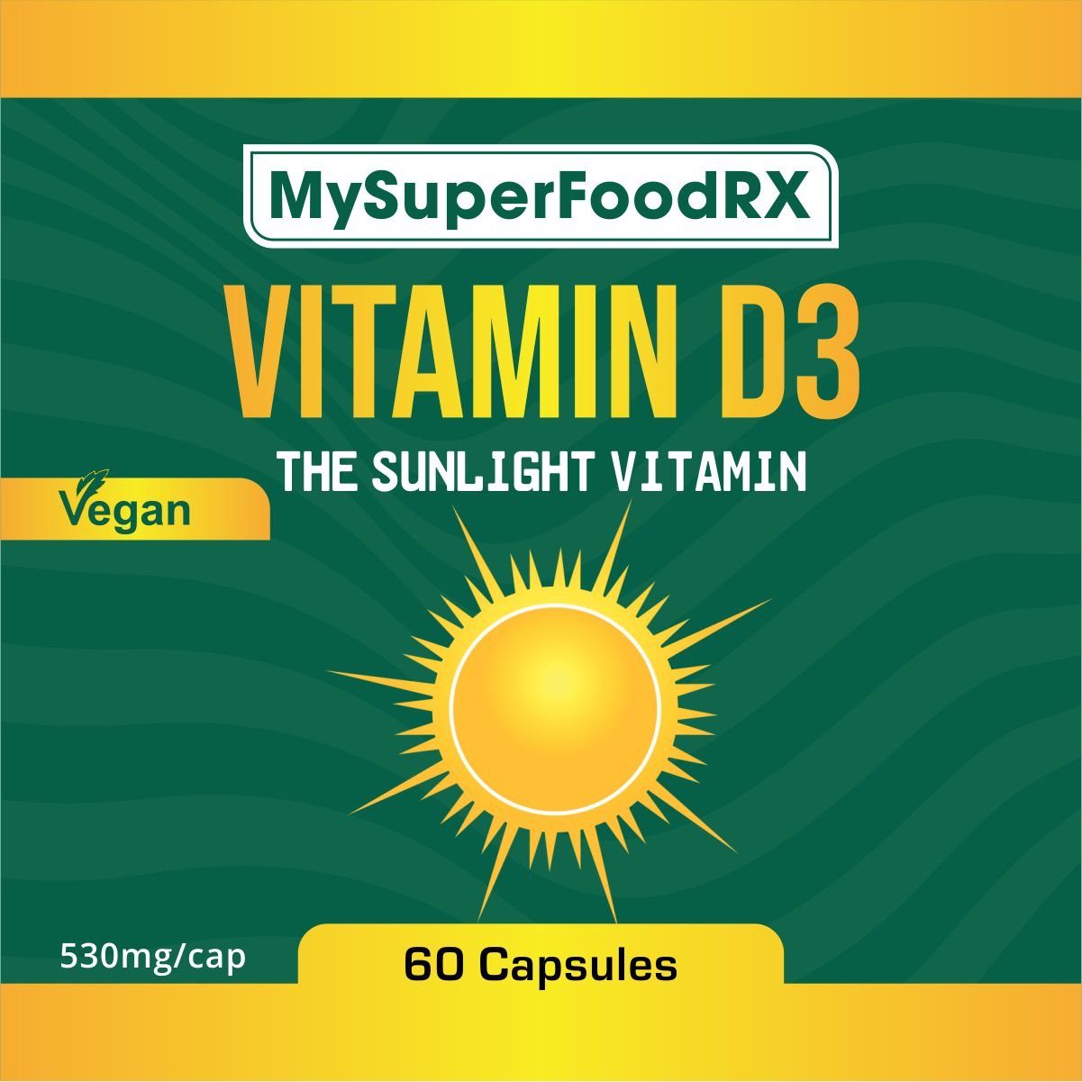 MySupeerFoodRX Vitamin D3 Capsules - Mysuperfoodrx