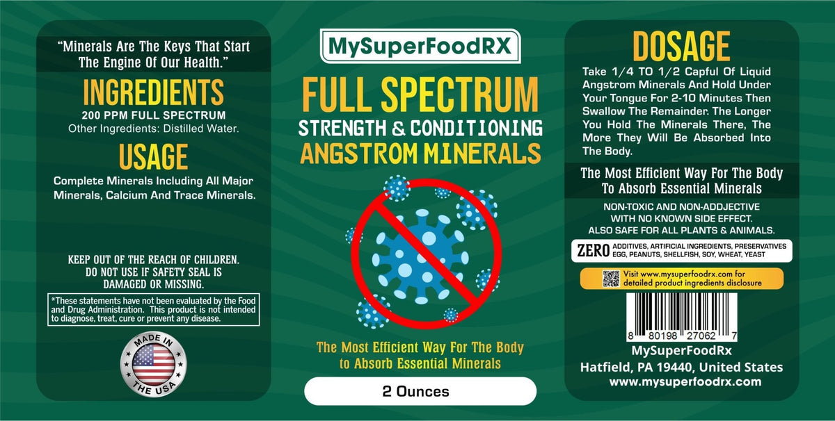 MySuperFoodEX Full Spectrum Minerals - Strength &amp; Conditioning 2 oz - Mysuperfoodrx