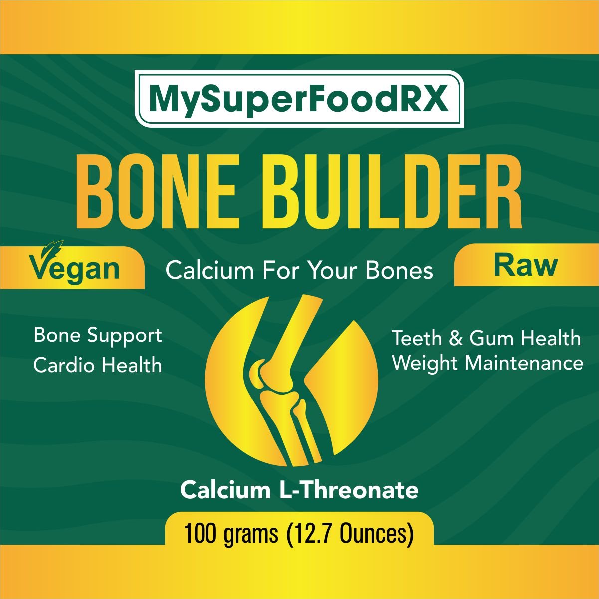 MySuperFoodRX Calcium L - Threonate - Bone Builder 100g Powder - Mysuperfoodrx