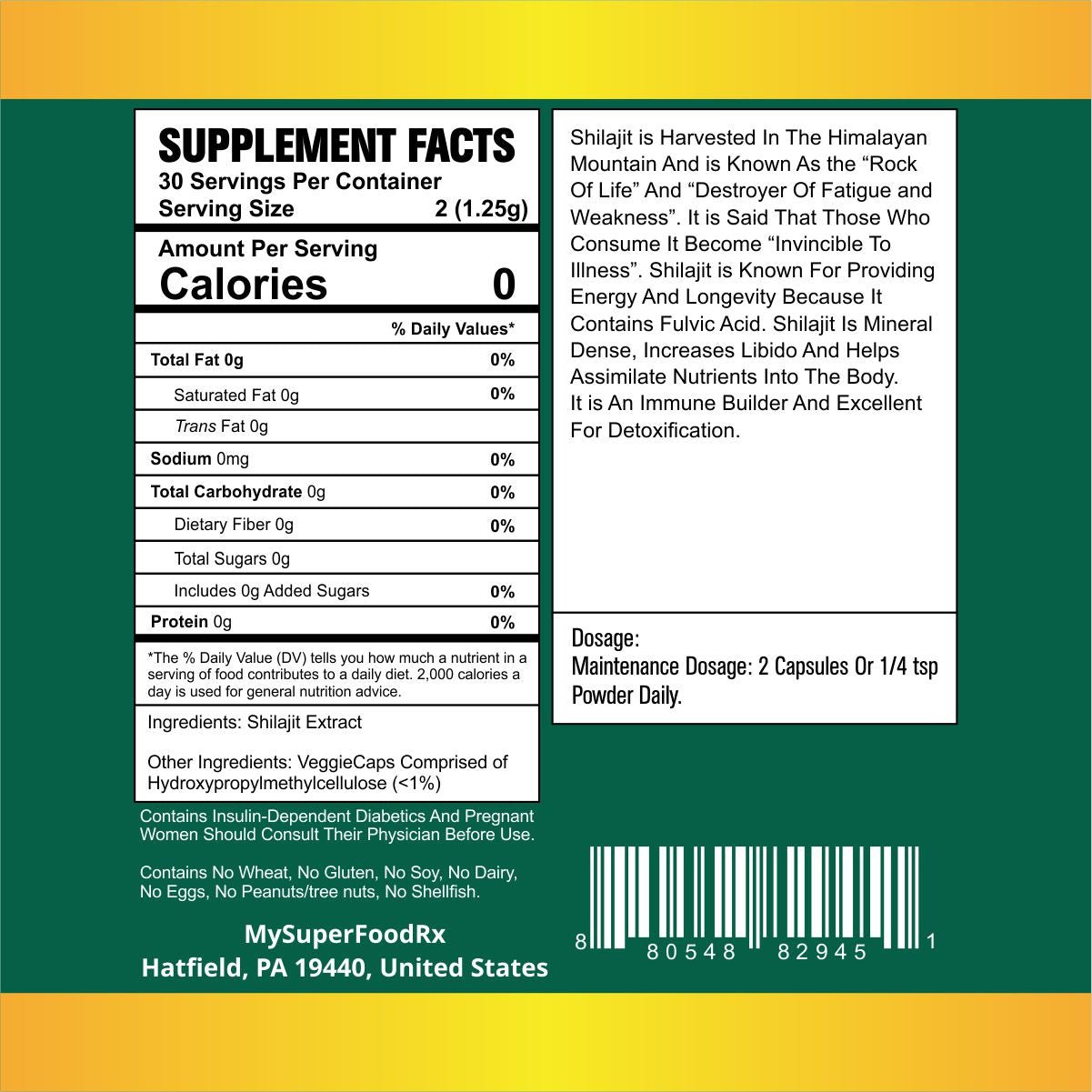 MySuperFoodRX Himalayan Shilajit Powder 2oz - Mysuperfoodrx