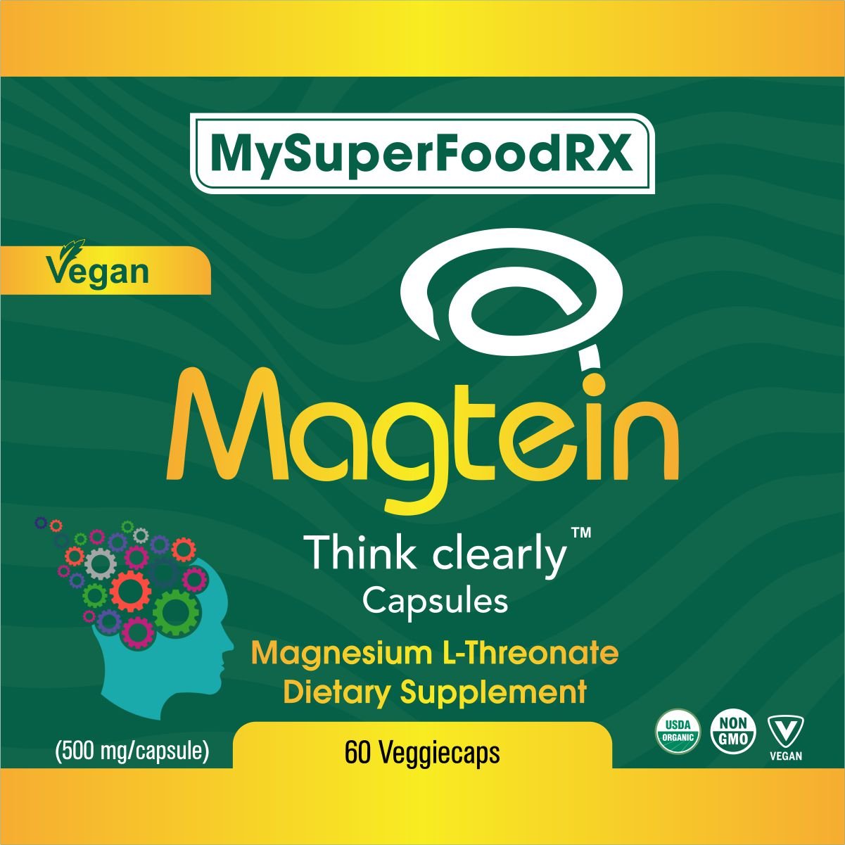 MySuperFoodRX Magtein Capsules (60 Capsules) - Mysuperfoodrx