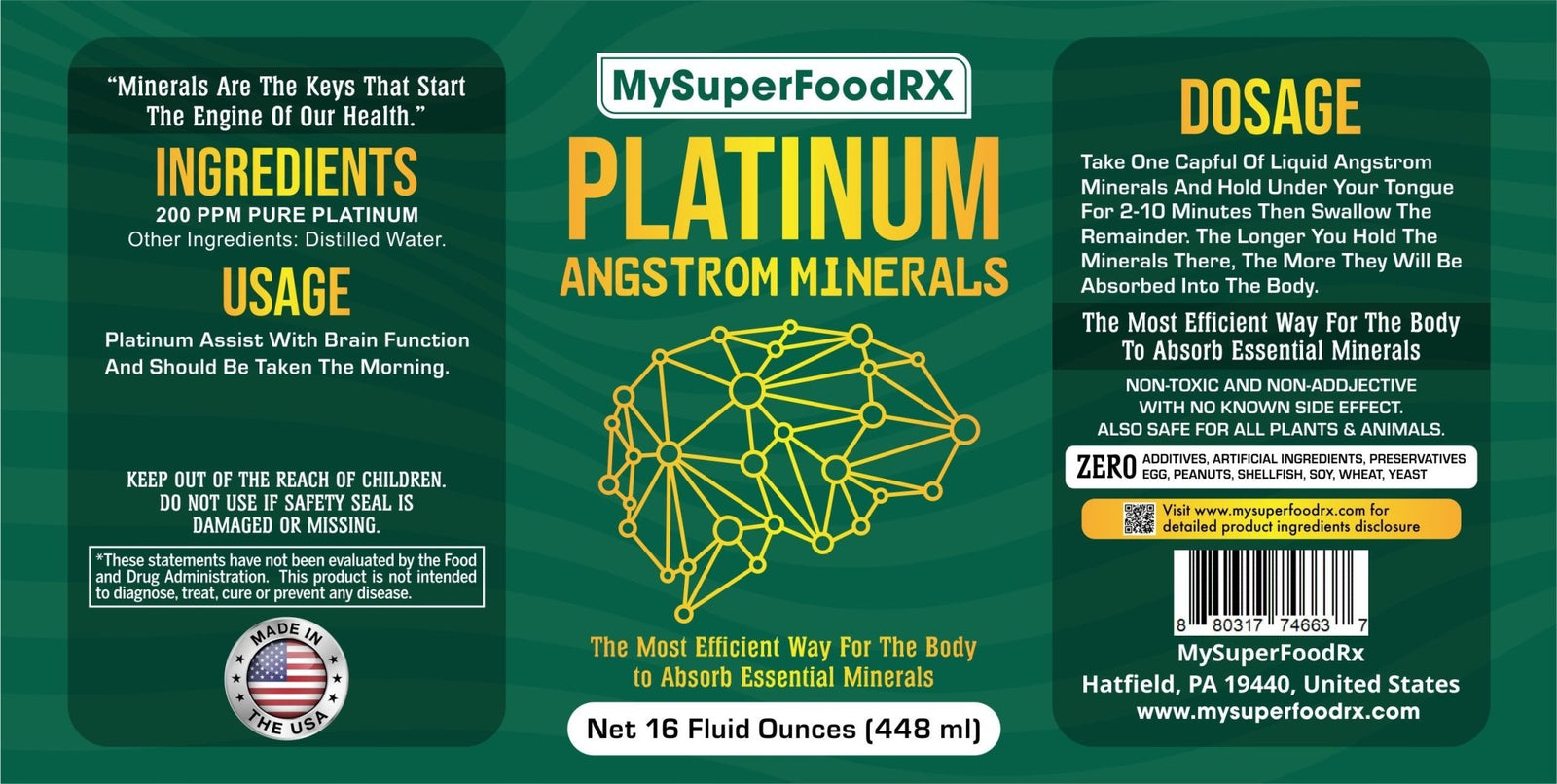 MySuperFoodRX Platinum - (16 oz. Bottle) - Mysuperfoodrx