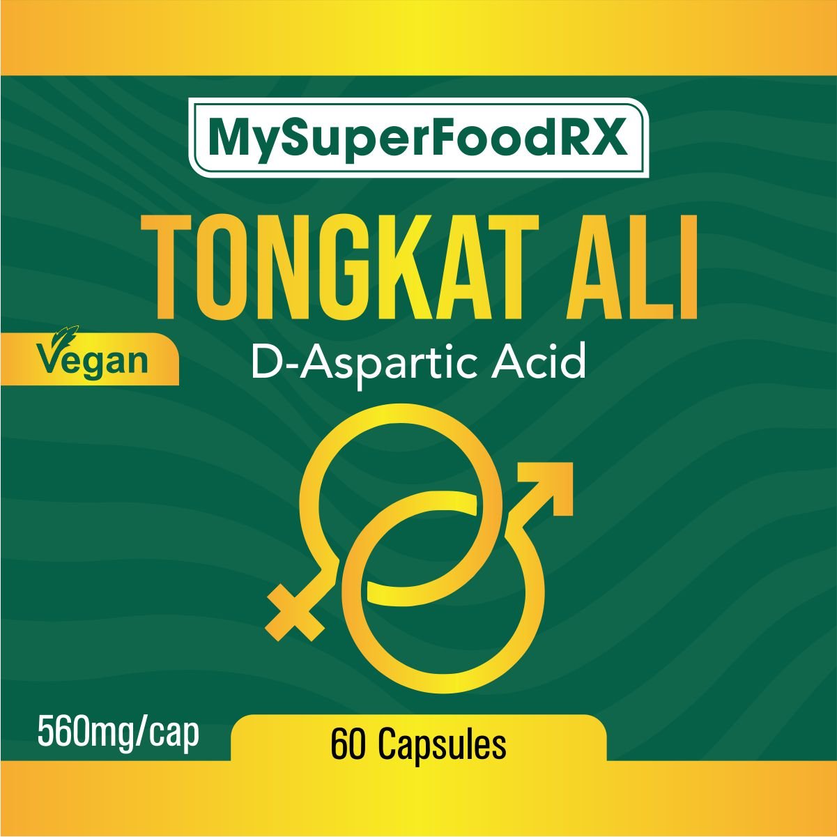 MySuperFoodRX Tongkat with D - Aspartic (60 Capsules) - Mysuperfoodrx