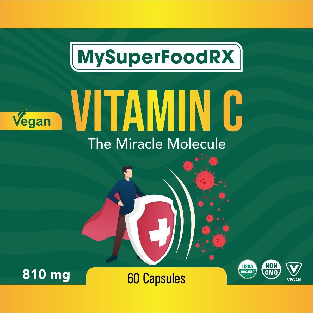 MySuperFoodRX Vitamin C (Ascorbic Acid) Capsules - Mysuperfoodrx