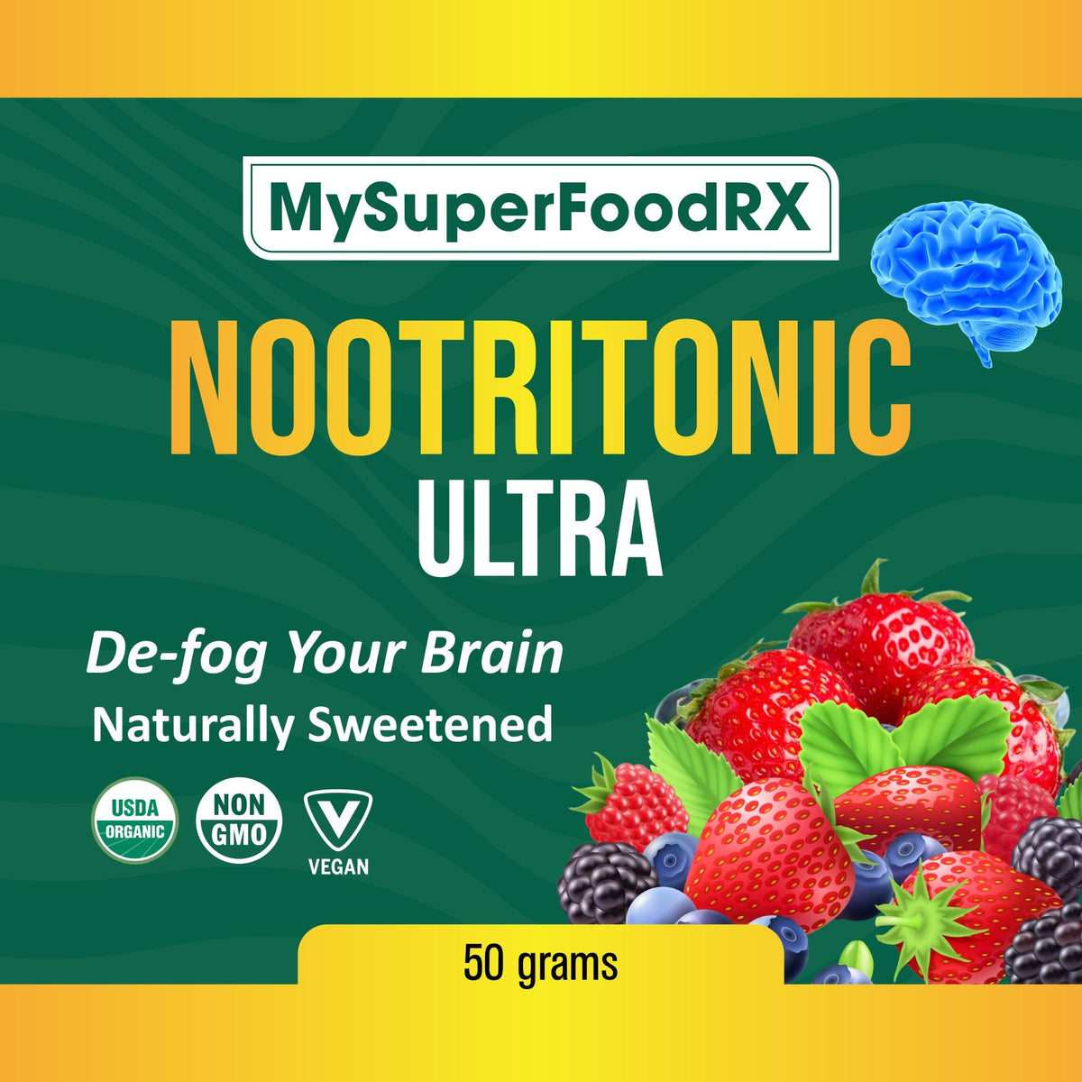 Nootritonic Ultra Powder 50g - Brain Nourishment for Optimal Function - Mysuperfoodrx
