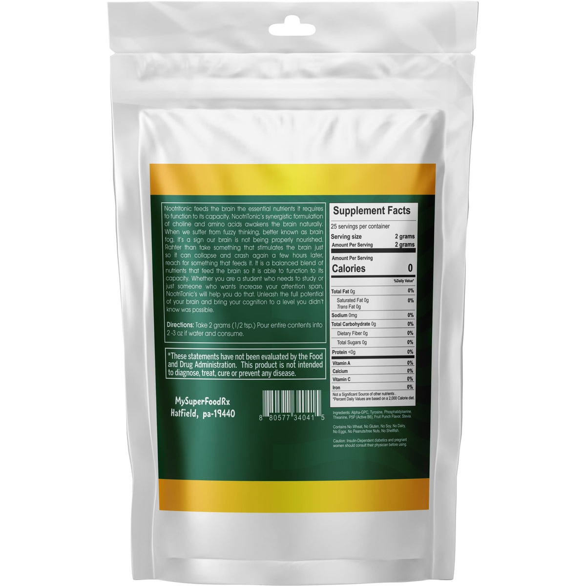 Nootritonic Ultra Powder 50g - Brain Nourishment for Optimal Function - Mysuperfoodrx