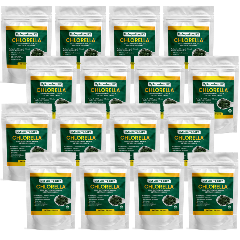 100% Organic Chlorella - 1000 Vegan Tablets - SURVIVAL PACK